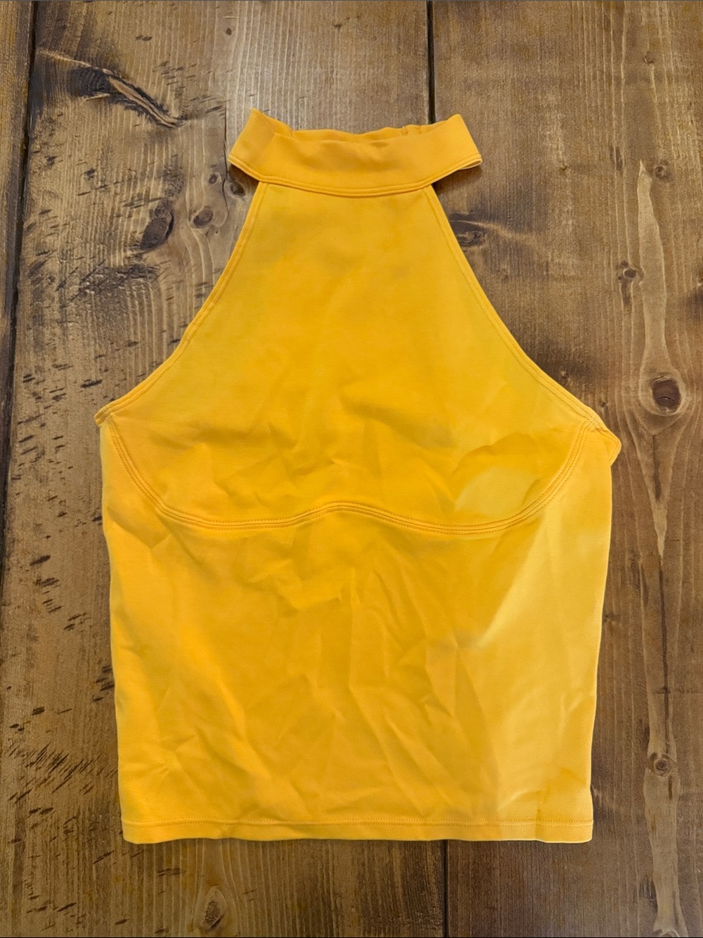 Fabletics/yitty Bright Yellow Halter Crop Top